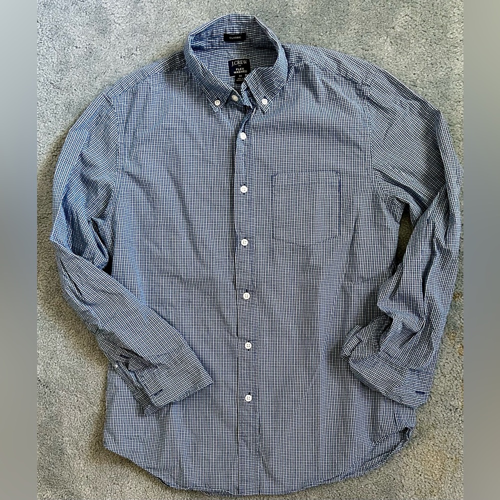 J. Crew Men's Button-Down Shirt BUNDLE - Medium - Blue